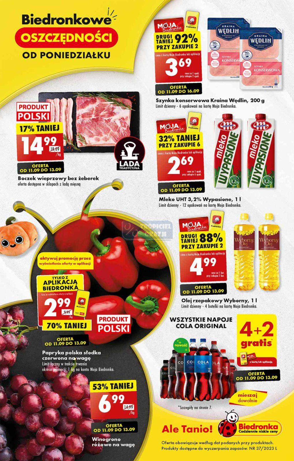 Gazetka promocyjna Biedronka str. 1