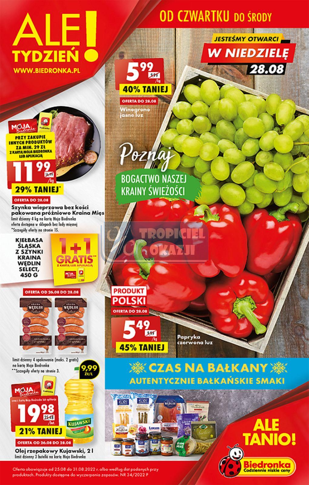 Gazetka promocyjna Biedronka str. 1