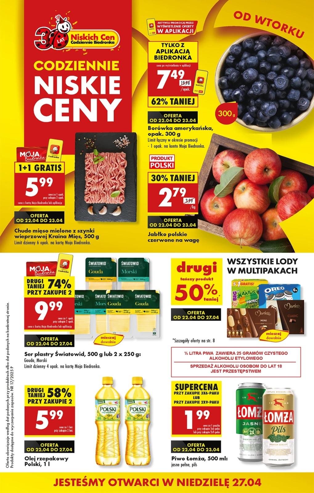 Gazetka promocyjna Biedronka str. 1