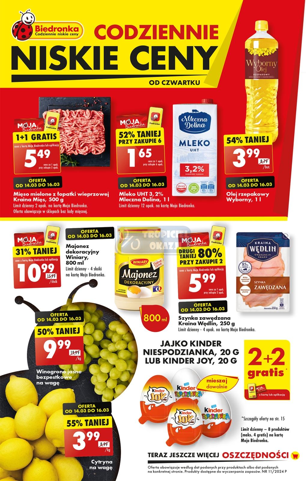 Gazetka promocyjna Biedronka str. 1