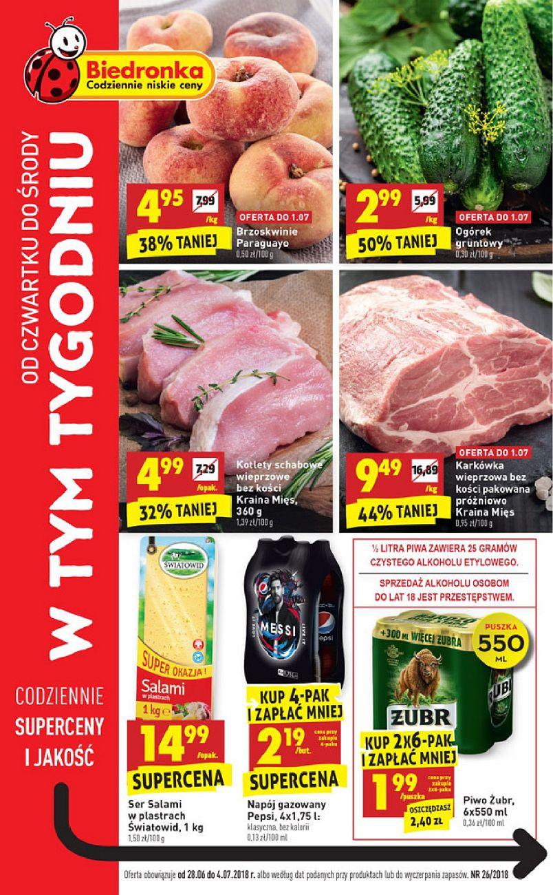 Gazetka promocyjna Biedronka str. 1