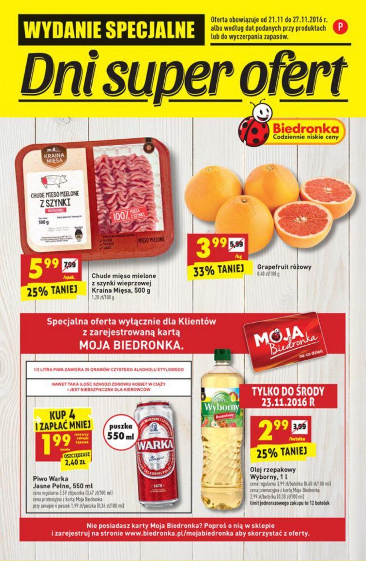 Gazetka promocyjna Biedronka str. 1