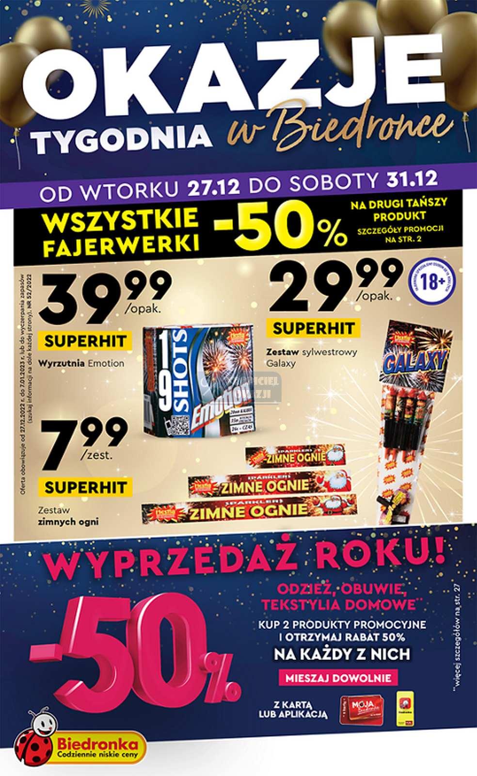Gazetka promocyjna Biedronka str. 1